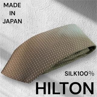 HILTON×VANNERS シルク100% 高級ネクタイ 日本製 グレー(ネクタイ)