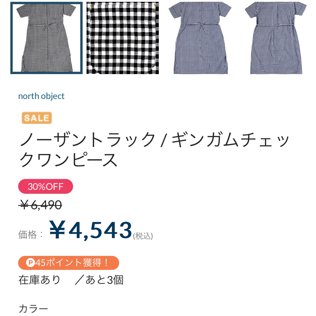 NORTHERN TRUCK(ノーザントラック)のNorthern truck ギンガムチェック柄 シャツワンピース 半袖 レディースのワンピース(ロングワンピース/マキシワンピース)の商品写真