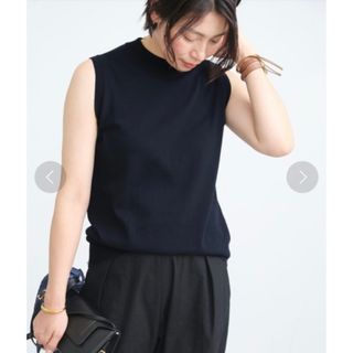 ドゥーズィエムクラス(DEUXIEME CLASSE)のドゥーズィエムクラス Ladycoat ノースリーブ プルオーバー ブラック(シャツ/ブラウス(半袖/袖なし))