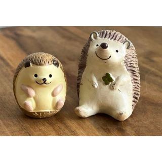 【新品】ハリネズミの置物(2つ)(食器)