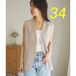 プラージュ(Plage)の【大幅値下げ】新品タグ付＊Plage calla lilyジレ ベージュ《34》(ベスト/ジレ)