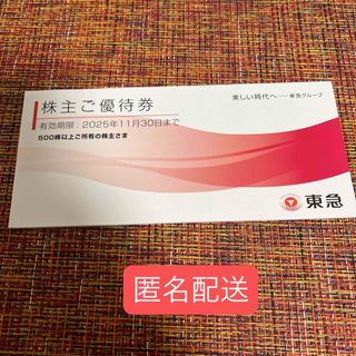 東急　株主優待券　500株以上　匿名配送(その他)