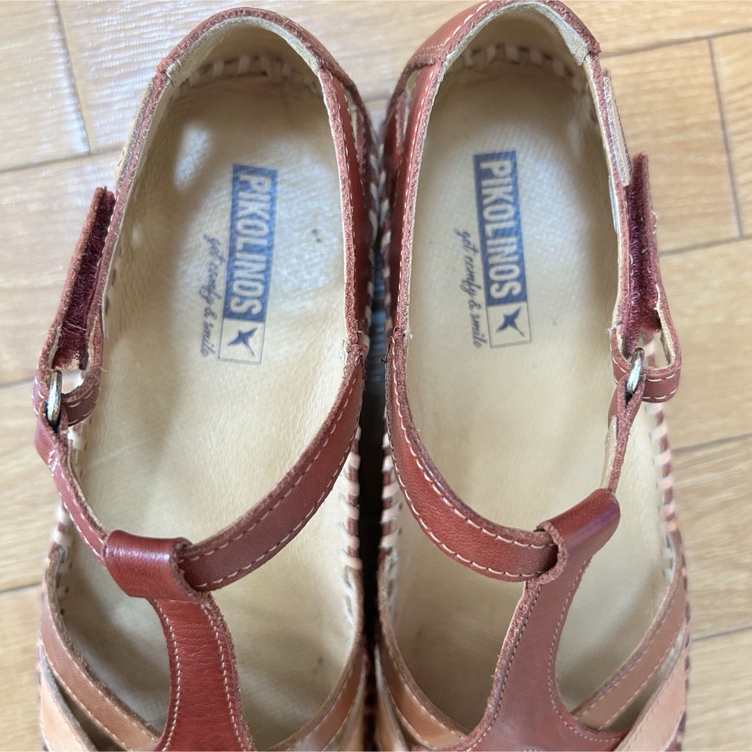 PIKOLINOS ピコリノス Tベルト レザーサンダル 37の通販 by