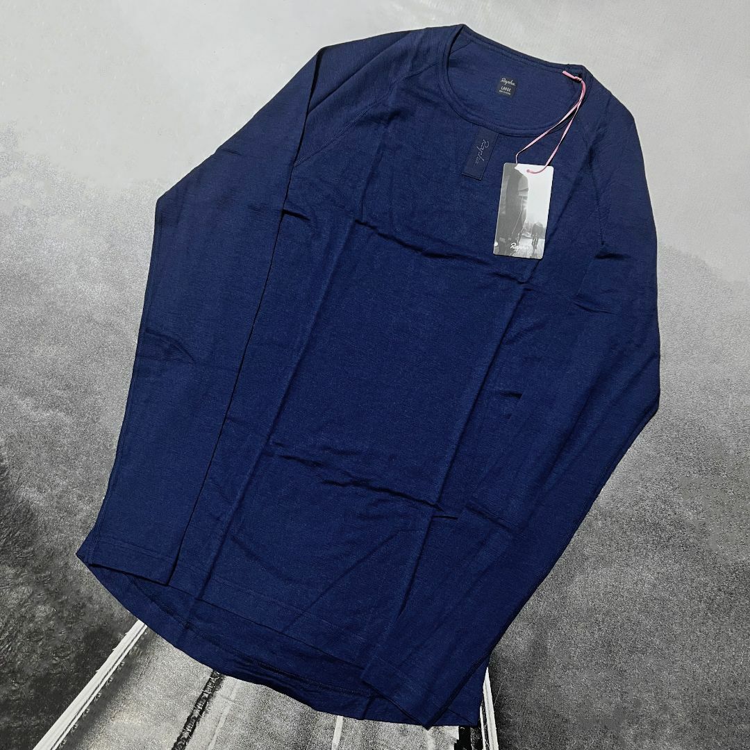 新品 Rapha メンズ メリノ ロングスリーブ ベースレイヤー ネイビー ウエア