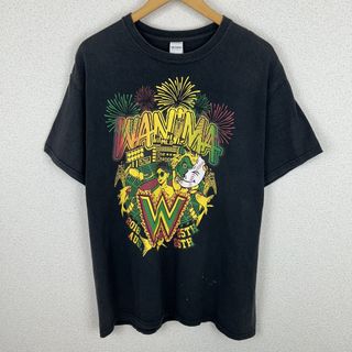 WANIMA ワニマ Tシャツ バンT 2016 半袖 グラフィック ブラック Lサイズ メンズ 古着 ストリート(Tシャツ/カットソー(半袖/袖なし))