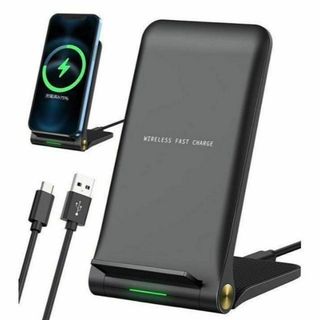 ワイヤレス充電器❤️iPhone Galaxy Xperia 対応　横置きOK(その他)