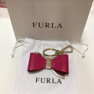 フルラ(Furla)のフルラ❤︎リボンキーリング❤︎ピンク(キーホルダー)