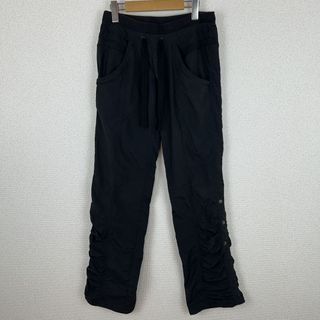 アディダスバイステラマッカートニー(adidas by Stella McCartney)のadidas by Stella McCartney アディダスバイステラマッカートニー パンツ 裾シャーリング ブラック Sサイズ レディース 古着 ストリート スポーツMIX テック系(その他)