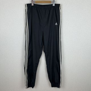 アディダス(adidas)の90s old adidas アディダス ナイロンパンツ スリーストライプス パフォーマンスロゴ ブラック Lサイズ メンズ 古着 ストリート スポーツMIX(その他)