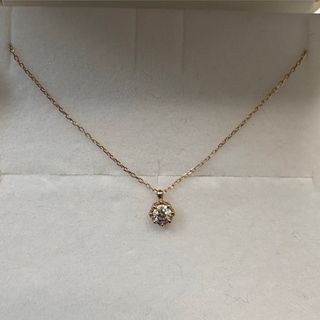 ザキッス(THE KISS)のK10PG ネックレス ダイヤモンド 0.09ct(ネックレス)