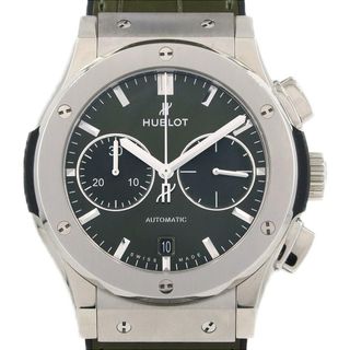 ウブロ(HUBLOT)のウブロ クラシックフュージョンクロノグラフチタニウムグリーン 521.NX.8970.LR TI 自動巻(腕時計(アナログ))
