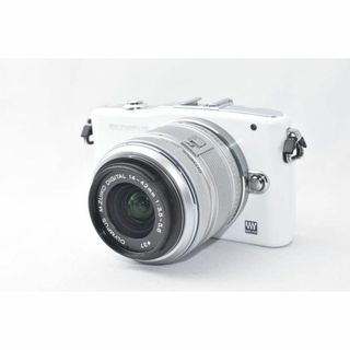 オリンパス OLYMPUS PEN mini E-PM1 ホワイト レンズキット(ミラーレス一眼)
