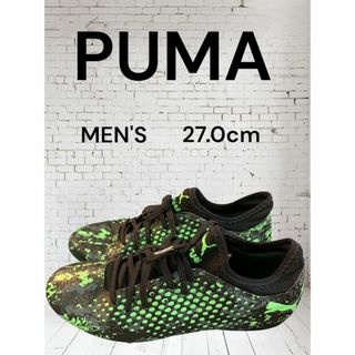 プーマ(PUMA)のPUMA サッカースパイク 27.0cm メンズ ブラック×グリーン おしゃれ(シューズ)