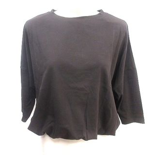ユナイテッドアローズグリーンレーベルリラクシング(UNITED ARROWS green label relaxing)のグリーンレーベルリラクシング カットソー ラウンドネック 七分袖 茶 ブラウン(その他)