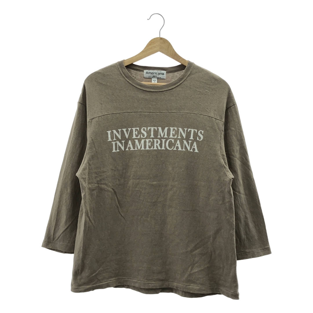 DEUXIEME CLASSE(ドゥーズィエムクラス)のDeuxieme Classe / ドゥーズィエムクラス | 【 AMERICANA / アメリカーナ 】FOOTBALL / フットボールTシャツ カットソー | F | ブラウン系 | レディース レディースのトップス(Tシャツ(長袖/七分))の商品写真