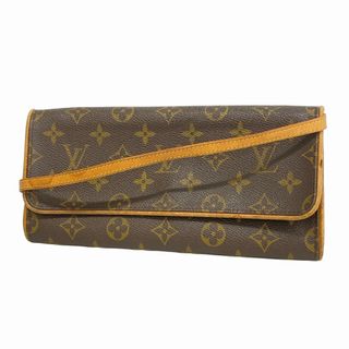 ルイヴィトン(LOUIS VUITTON)の【5fc4494】ルイヴィトン ショルダーバッグ モノグラム ポシェットツインGM M51852 ブラウン【中古】レディース(ショルダーバッグ)