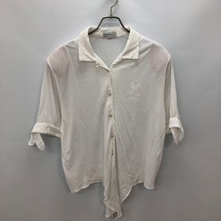 バーバリー(BURBERRY)のセンス抜群✨バーバリーズ【L】半袖 カットソー 左胸ロゴ ホワイト(カットソー(半袖/袖なし))
