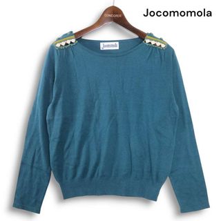 ホコモモラ(Jocomomola)のJocomomola ホコモモラ シビラ 通年 刺繍★ コットン ニット セーター カットソー Sz.F レディース(カットソー(長袖/七分))