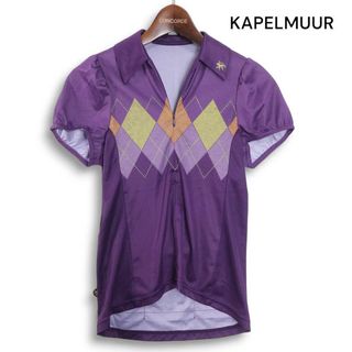 【新品】 KAPELMUUR カペルミュール 半袖 パフスリーブ サイクル ジャージ ハーフジップ シャツ Sz.36 レディース 自転車(シャツ/ブラウス(半袖/袖なし))