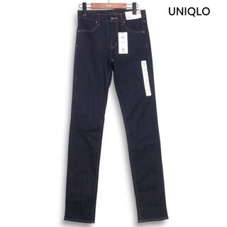 【新品 未使用】 UNIQLO ユニクロ 通年 ハイライズ スリムフィット ストレッチ デニム パンツ ジーンズ Sz.23 レディース(デニム/ジーンズ)