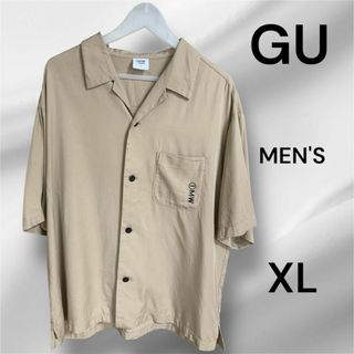 ジーユー(GU)のGU × SOPH. コラボ 開襟シャツ XL ベージュ 1MW メンズ(Tシャツ/カットソー(七分/長袖))