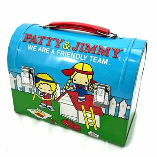 サンリオ(サンリオ)の昭和レトロ サンリオ パティ&ジミー 缶バッグ 収納 小物入れ ランチボックス(キャラクターグッズ)
