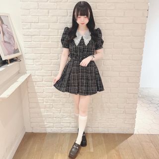 エブリン(evelyn)のevelyn   襟ビジューツイードセットアップ(セット/コーデ)