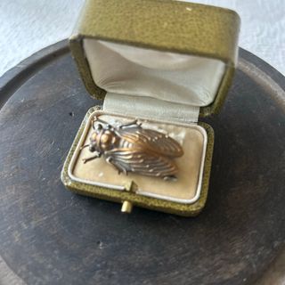 フランスアンティーク　蝉のブローチ(金属工芸)