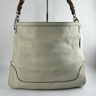 グッチ(GUCCI)のGUCCI バンブー ハンドバッグ オフホワイト レディース(ショルダーバッグ)