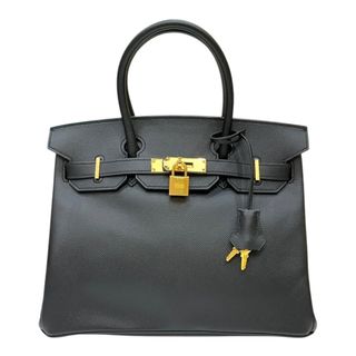 エルメス(HERMES)の　エルメス HERMES バーキン30 D刻印 ブラック シルバー金具 エプソン レディース ハンドバッグ(ハンドバッグ)