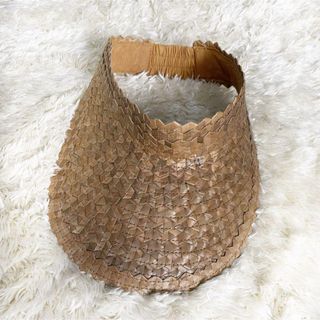 限定値下げ！ラフィアサンバイザー ナチュラルブラウン ロングタイプ