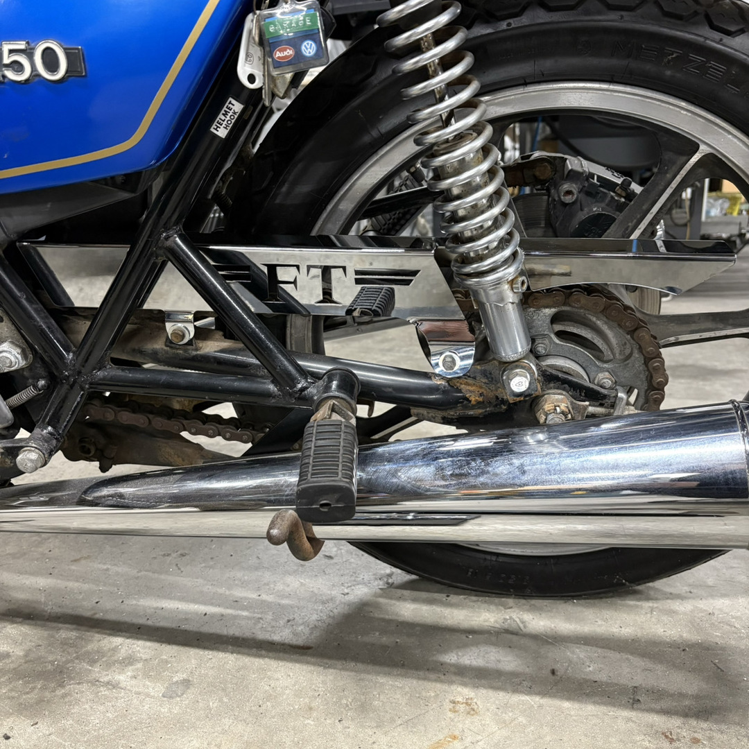 KAWASAKI Z250FT ロゴ入りメッキチェーンケース ACP製 [Z250FT