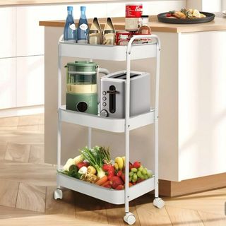 【新着商品】キッチンラック キッチンワゴン キャスター付き 【オール合金構造 】(その他)