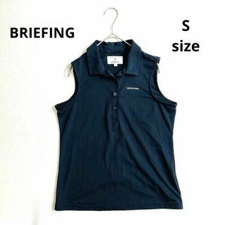 ブリーフィング(BRIEFING)の6123 ブリーフィング　ノースリーブ　ポロシャツ　背面ロゴ　ブラック(ポロシャツ)