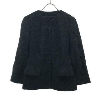 ドルチェアンドガッバーナ(DOLCE&GABBANA)のDOLCE&GABBANA ドルチェ＆ガッバーナ ノーカラーレースジャケット F271FT ブラック 38(ノーカラージャケット)