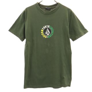ボルコム(volcom)の古着 VOLCOM ボルコム 半袖 Tシャツ S カーキ メンズ(Tシャツ/カットソー(半袖/袖なし))