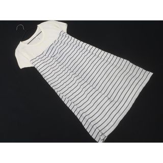 アタッチメント(ATTACHIMENT)のM/M ATTACHMENT エムエムアタッチメント ボーダー 切替 チュニック カットソー size2/白ｘ青 ■◆ レディース(カットソー(半袖/袖なし))