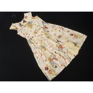 ロイスクレヨン(Lois CRAYON)のLois CRAYON ロイスクレヨン 総柄 Aライン ワンピース sizeM/アイボリー ■◆ レディース(ミニワンピース)
