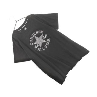 コンバース(CONVERSE)のCONVERSE コンバース ラインストーンロゴ Tシャツ sizeLL/黒 ■◆ レディース(Tシャツ(半袖/袖なし))