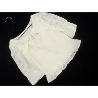 イング(INGNI)のINGNI イング 総レース シャーリング ブラウス シャツ sizeM/白 ■◆ レディース(シャツ/ブラウス(長袖/七分))
