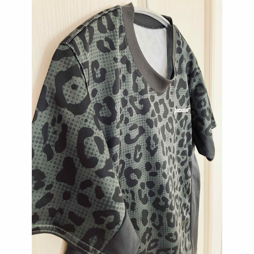 Babolat(バボラ)のBabolaTのテニスウェア（Tシャツ）｜グリーン×ブラック スポーツ/アウトドアのテニス(ウェア)の商品写真