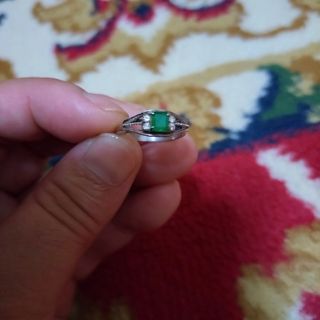 エメラルド、ダイヤモンドリング(リング(指輪))