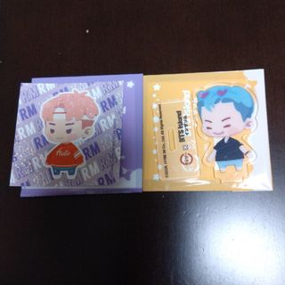 スシロー BTS コラボ ミニアクリルスタンド ステッカー2種セット RM ナム(アイドルグッズ)