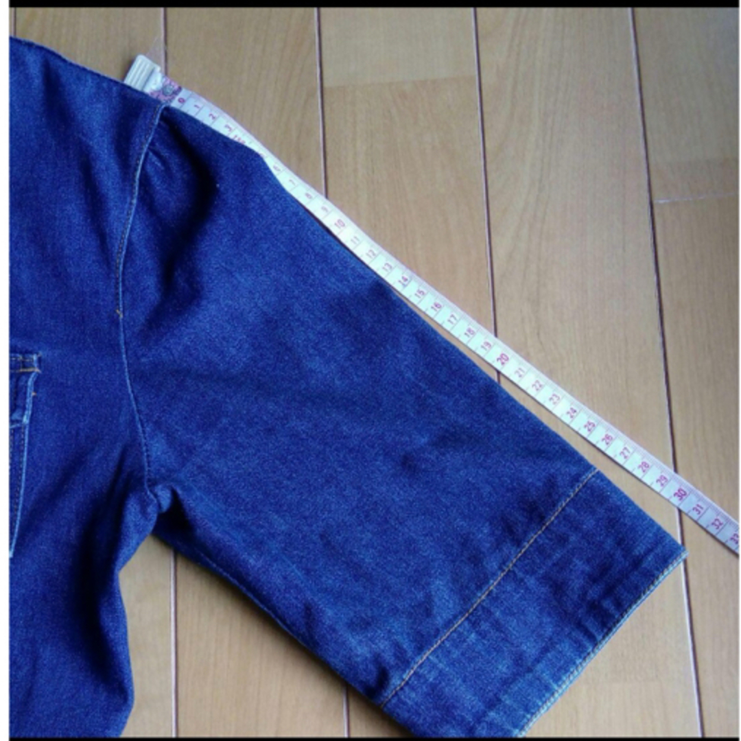 120サイズ デニムシャツ インディゴブルー キッズ/ベビー/マタニティのキッズ服女の子用(90cm~)(ブラウス)の商品写真