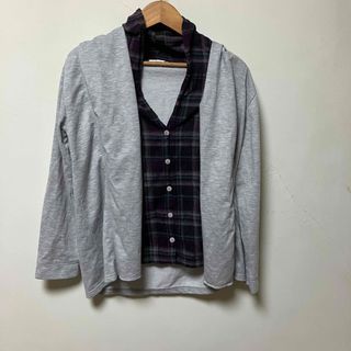トップス　レディース　Lサイズ　カジュアル　シンプル(カーディガン)