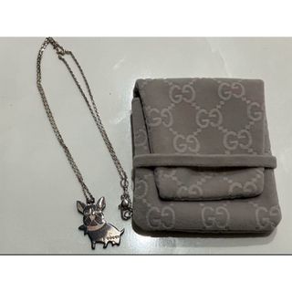 グッチ(GUCCI)の美品♡ GUCCI グッチ フレンチブルドッグ　ペンダント ネックレス(ネックレス)