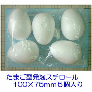 たまご型発泡スチロール １００×７５ｍｍ ４Ｂサイズ ５個(その他)