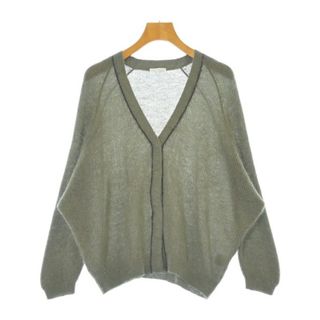 ブルネロクチネリ(BRUNELLO CUCINELLI)のBRUNELLO CUCINELLI カーディガン M カーキ 【古着】【中古】【送料無料】(カーディガン)