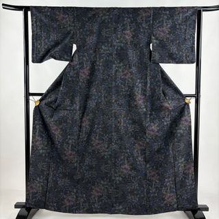紬 身丈163cm 裄丈62.5cm 正絹 秀品 【中古】(着物)