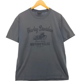 ハーレーダビッドソン(Harley Davidson)の古着 ハーレーダビッドソン Harley-Davidson モーターサイクル バイクTシャツ メンズL相当 /eaa557531(Tシャツ/カットソー(半袖/袖なし))